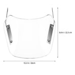 1Pcs Scooter Windshield Universal Transparent Rectangular Abs For Outdoor Riding 10.2*8.9*0.4In