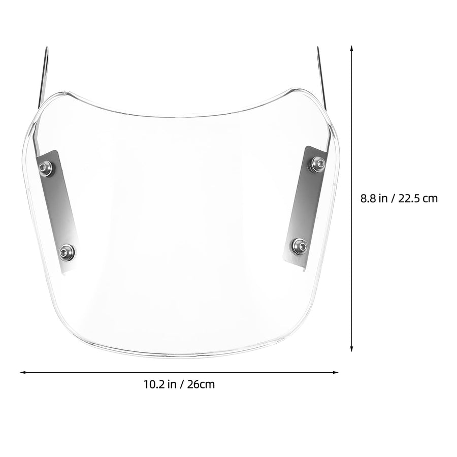 1Pcs Scooter Windshield Universal Transparent Rectangular Abs For Outdoor Riding 10.2*8.9*0.4In