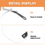 1Pcs Scooter Windshield Universal Transparent Rectangular Abs For Outdoor Riding 10.2*8.9*0.4In