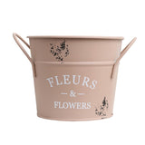 1Pack Galvanized Bucket Planter in Pink for Outdoor and Indoor Decor 13X4.1In