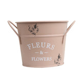 1Pack Galvanized Bucket Planter in Pink for Outdoor and Indoor Decor 13X4.1In