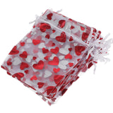 25Pcs Small Goodie Bags for Valentine's Day and Wedding Treats - Top-Down View