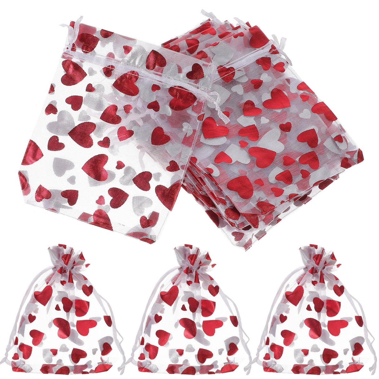 25Pcs Small Goodie Bags for Valentine's Day and Wedding Treats