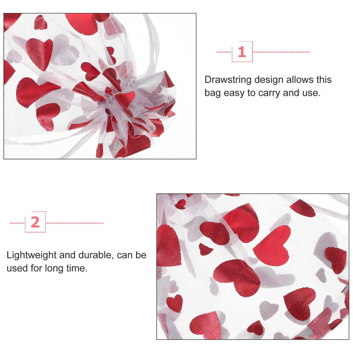 25Pcs Small Goodie Bags for Valentine's Day and Wedding Treats