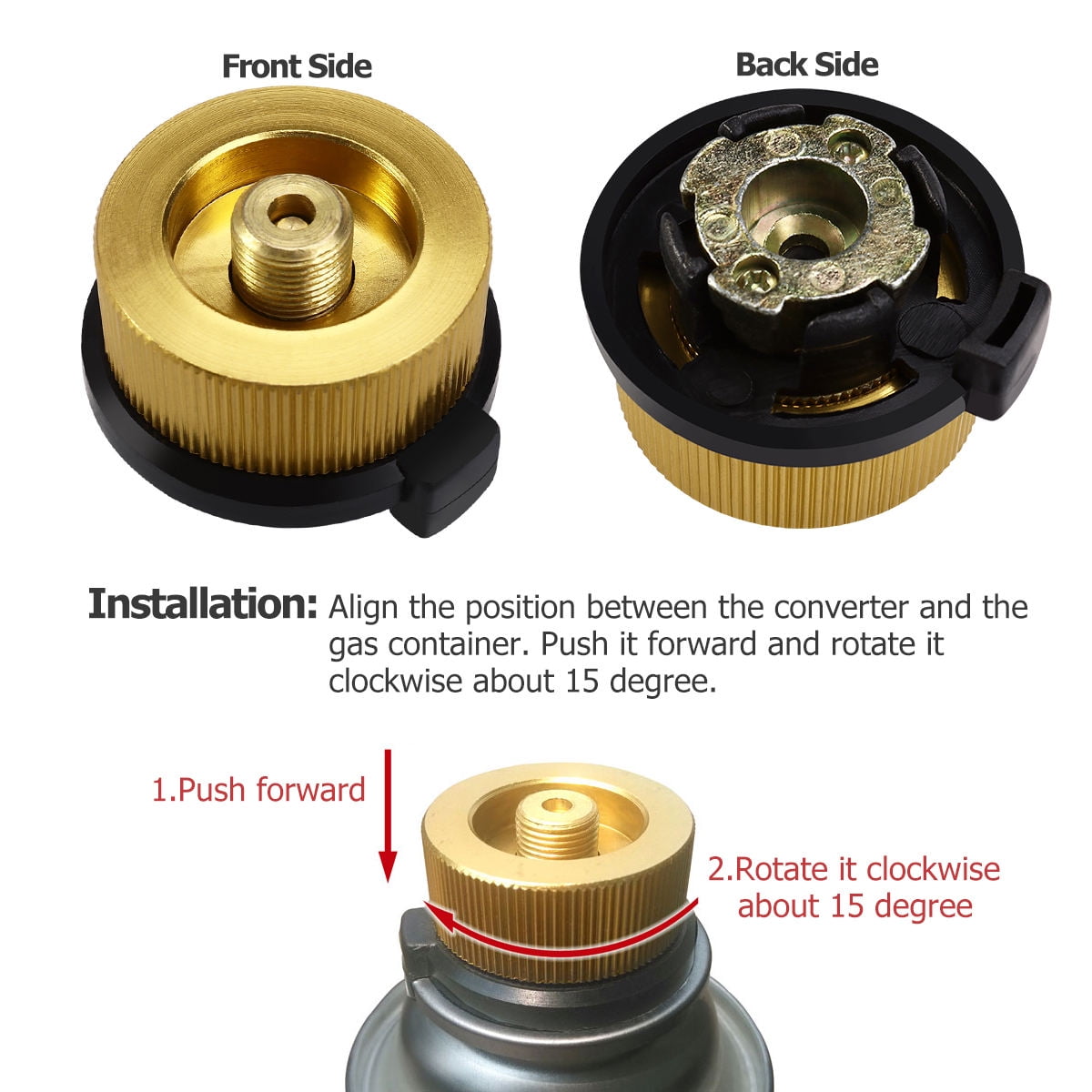 Camping Stove Hose Adapter Gas Bottle Converter 1Set