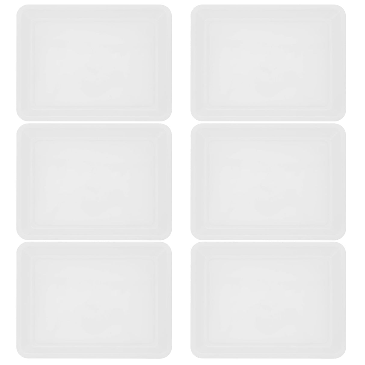 6Pcs Puzzle Trays White Color For Building Blocks And Puzzles Toy Organization And Storage