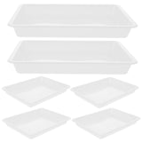 6Pcs Puzzle Trays White Color For Building Blocks And Puzzles Toy Organization And Storage - Side View