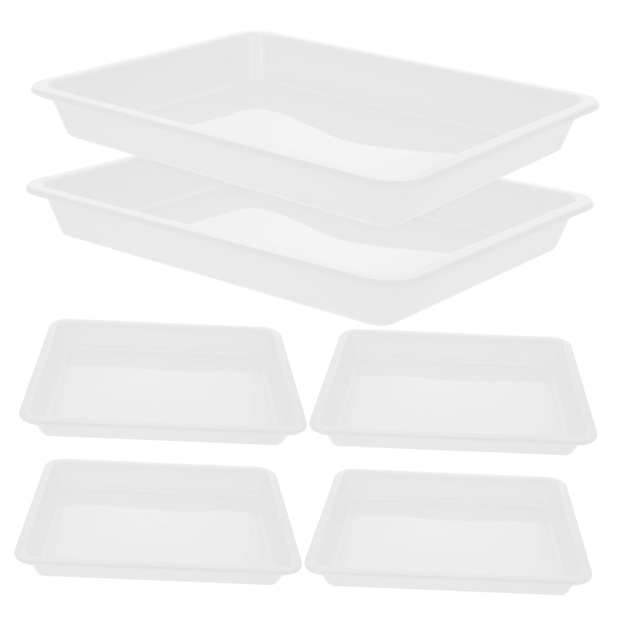 6Pcs Puzzle Trays White Color For Building Blocks And Puzzles Toy Organization And Storage