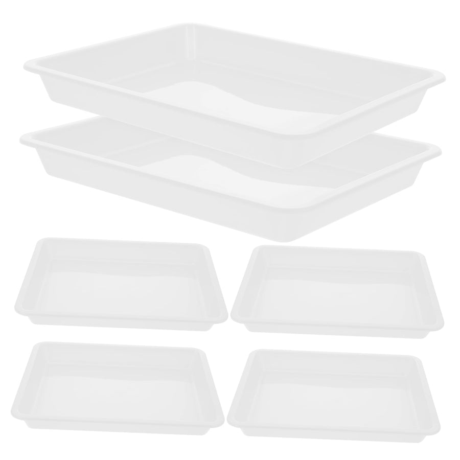 6Pcs Puzzle Trays White Color For Building Blocks And Puzzles Toy Organization And Storage