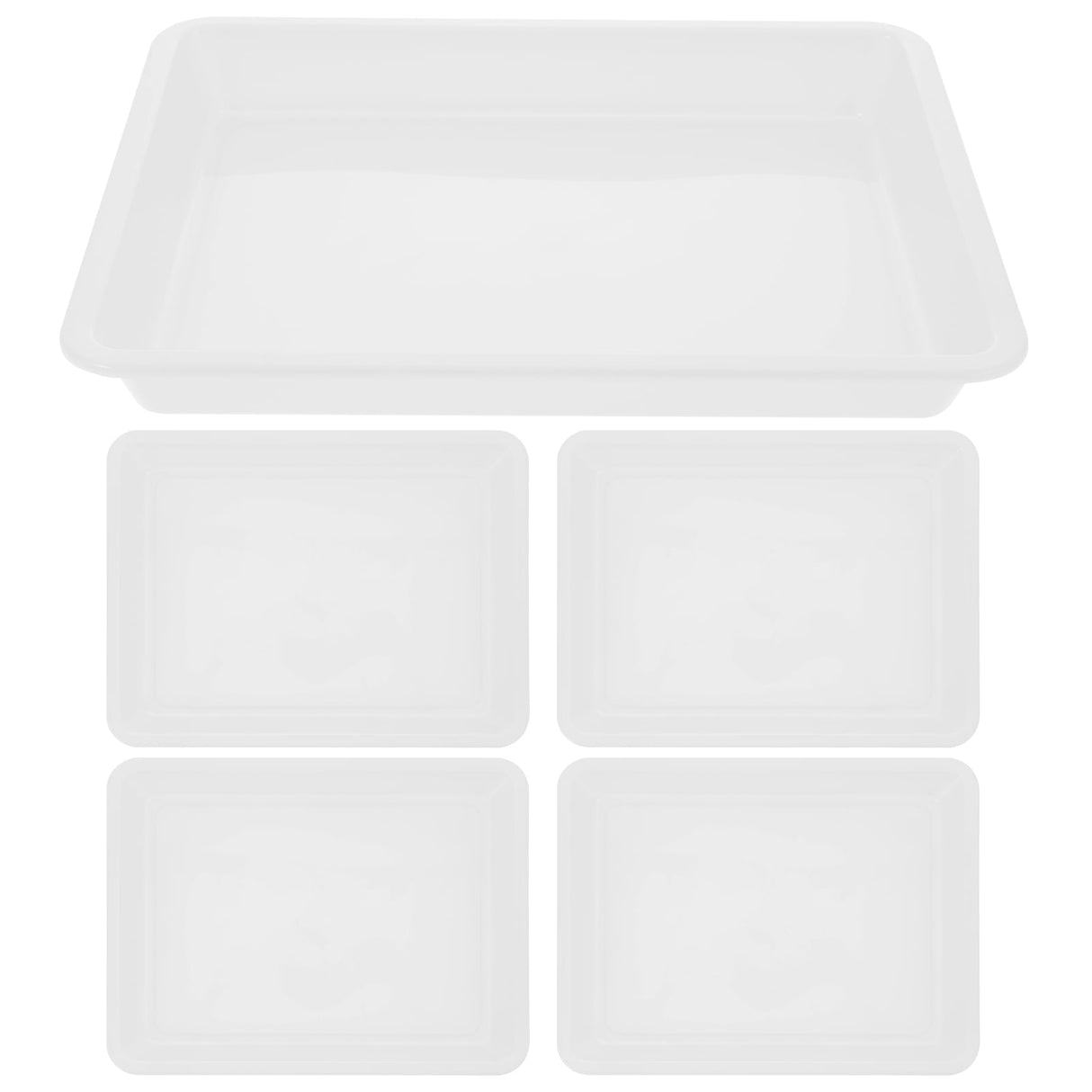 6Pcs Puzzle Trays White Color For Building Blocks And Puzzles Toy Organization And Storage