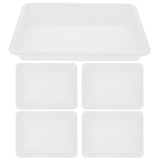 6Pcs Puzzle Trays White Color For Building Blocks And Puzzles Toy Organization And Storage - Rear View