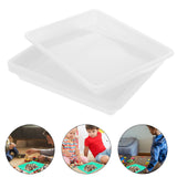 6Pcs Puzzle Trays White Color For Building Blocks And Puzzles Toy Organization And Storage