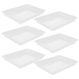 6Pcs Puzzle Trays White Color For Building Blocks And Puzzles Toy Organization And Storage - Low Angle