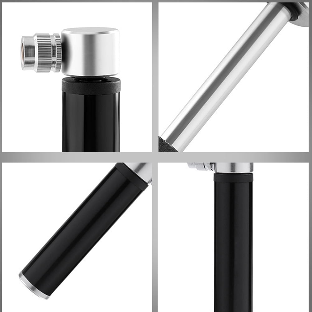1Set Black Mini Bicycle Air Pump Portable Design for Cycling and Outdoor Activities 4.7*2.9in