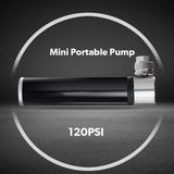 1Set Black Mini Bicycle Air Pump Portable Design for Cycling and Outdoor Activities 4.7*2.9in