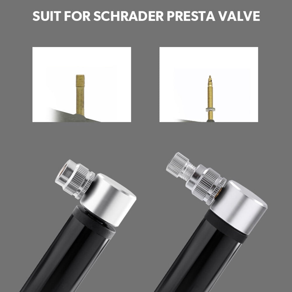 1Set Black Mini Bicycle Air Pump Portable Design for Cycling and Outdoor Activities 4.7*2.9in