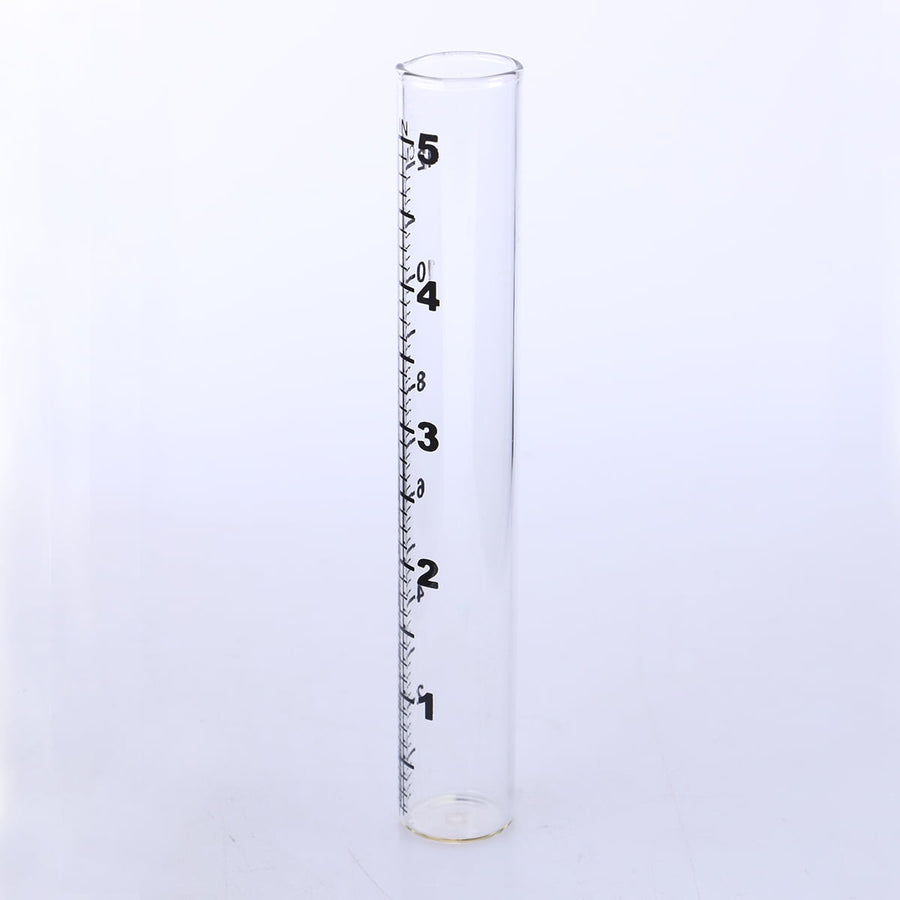 Flat Bottomed Gauge Test Tube With Scale For Weather Measurement Design For Farming And Climate Research