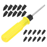 Car Wheel Puncture Repair Screws 1 Set with Iron and Rubber for Tires - Low Angle
