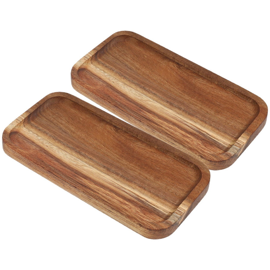 Wood Fruit Tray Wooden Tray Multi-Color 2Set