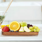 Wood Fruit Tray Wooden Tray Multi-Color 2Set
