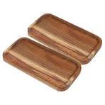 Wood Fruit Tray Wooden Tray Multi-Color 2Set