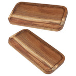 Wood Fruit Tray Wooden Tray Multi-Color 2Set