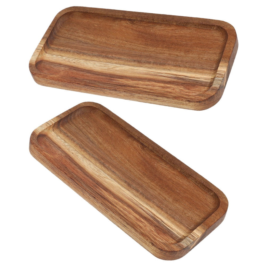 Wood Fruit Tray Wooden Tray Multi-Color 2Set