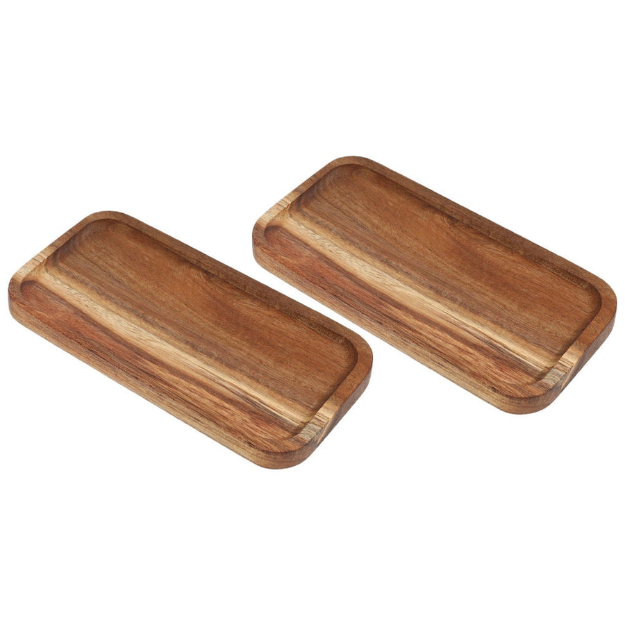 Wood Fruit Tray Wooden Tray Multi-Color 2Set