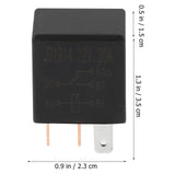 Automotive Power Relay 1Pack Mini Black Plastic Copper For Car Starter And Control - Close-Up Angle
