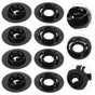 4Pcs Car Accessories Floor Mat Clips Black Plastic Clips for Vehicle 1.57X1.57X0.28in