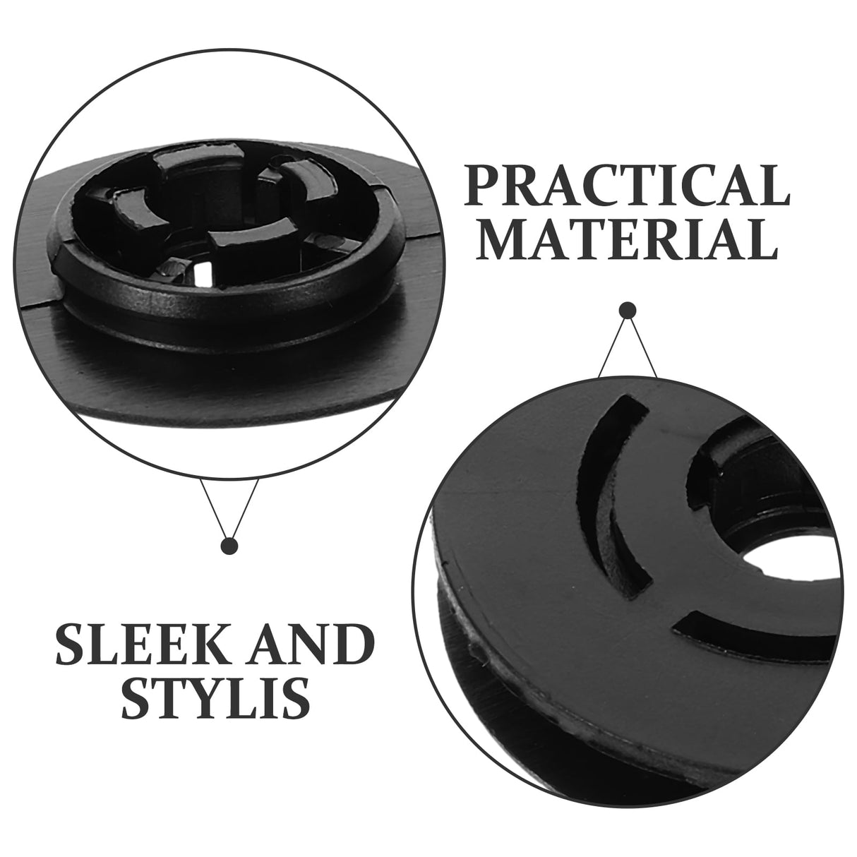 4Pcs Car Accessories Floor Mat Clips Black Plastic Clips for Vehicle 1.57X1.57X0.28in