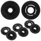 4Pcs Car Accessories Floor Mat Clips Black Plastic Clips for Vehicle 1.57X1.57X0.28in - Top-Down View