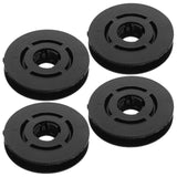 4Pcs Car Accessories Floor Mat Clips Black Plastic Clips for Vehicle 1.57X1.57X0.28in