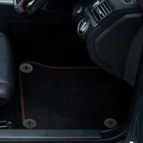4Pcs Car Accessories Floor Mat Clips Black Plastic Clips for Vehicle 1.57X1.57X0.28in - Low Angle