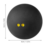 Small Squash Ball Black Rubber 1Set 1.6In - Front View