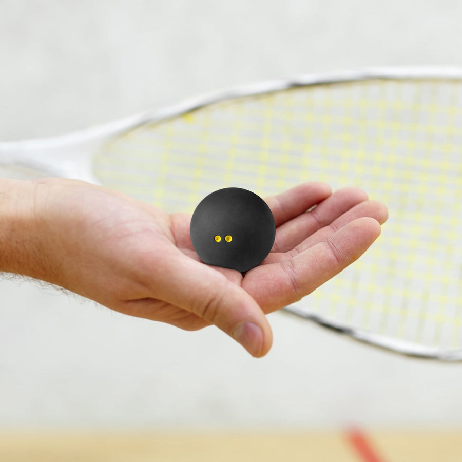 Small Squash Ball Black Rubber 1Set 1.6In