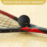 Small Squash Ball Black Rubber 1Set 1.6In