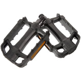2Pcs Flat Bike Pedals Carbon Steel Replacement for Road and Mountain Bikes Black