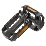 2Pcs Flat Bike Pedals Carbon Steel Replacement for Road and Mountain Bikes Black - 45-Degree Angle