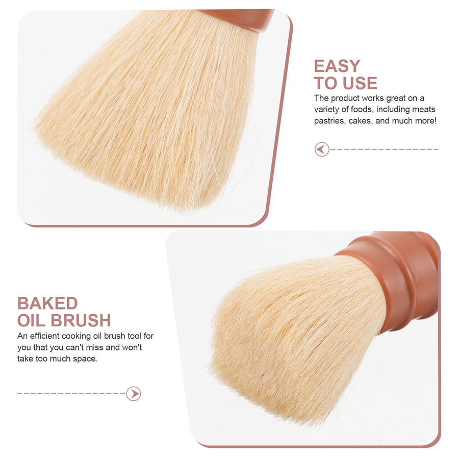 1Set Round Bristles Basting Brush Baking Basting Brush for Outdoor Use
