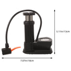 Electric Bike Air Pump Aluminium Alloy 1Set 10.6X5.1X1.9In