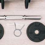 1Pcs Silver Barbell Clamps for Gym Accessories and Fitness Equipment in Workout Sessions