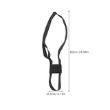 1Set Adjustable Strap for Water Bottle in Black Polyester Ideal for Outdoor Activities 27.51X4.13X0.39in - Front View