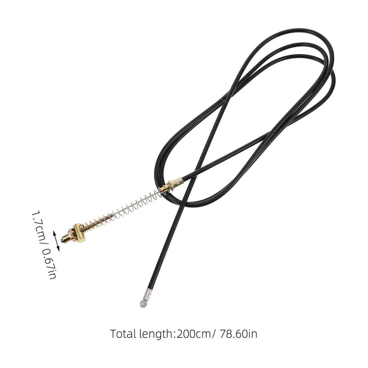 1Pcs Black Steel Wire Bike Brake Cable for Mountain Bikes BMX Scooter Electric Tricycles 78.7x0.67x0.47in
