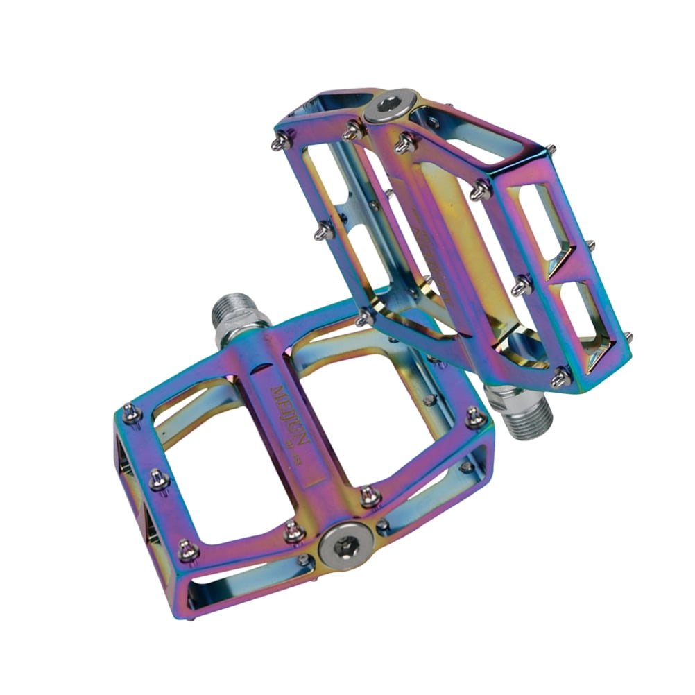 Colorful Aluminum Alloy Foot Pedals for Cyclists 1 Pair 4.5*3.6*0.8in