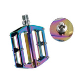 Colorful Aluminum Alloy Foot Pedals for Cyclists 1 Pair 4.5*3.6*0.8in - Side View