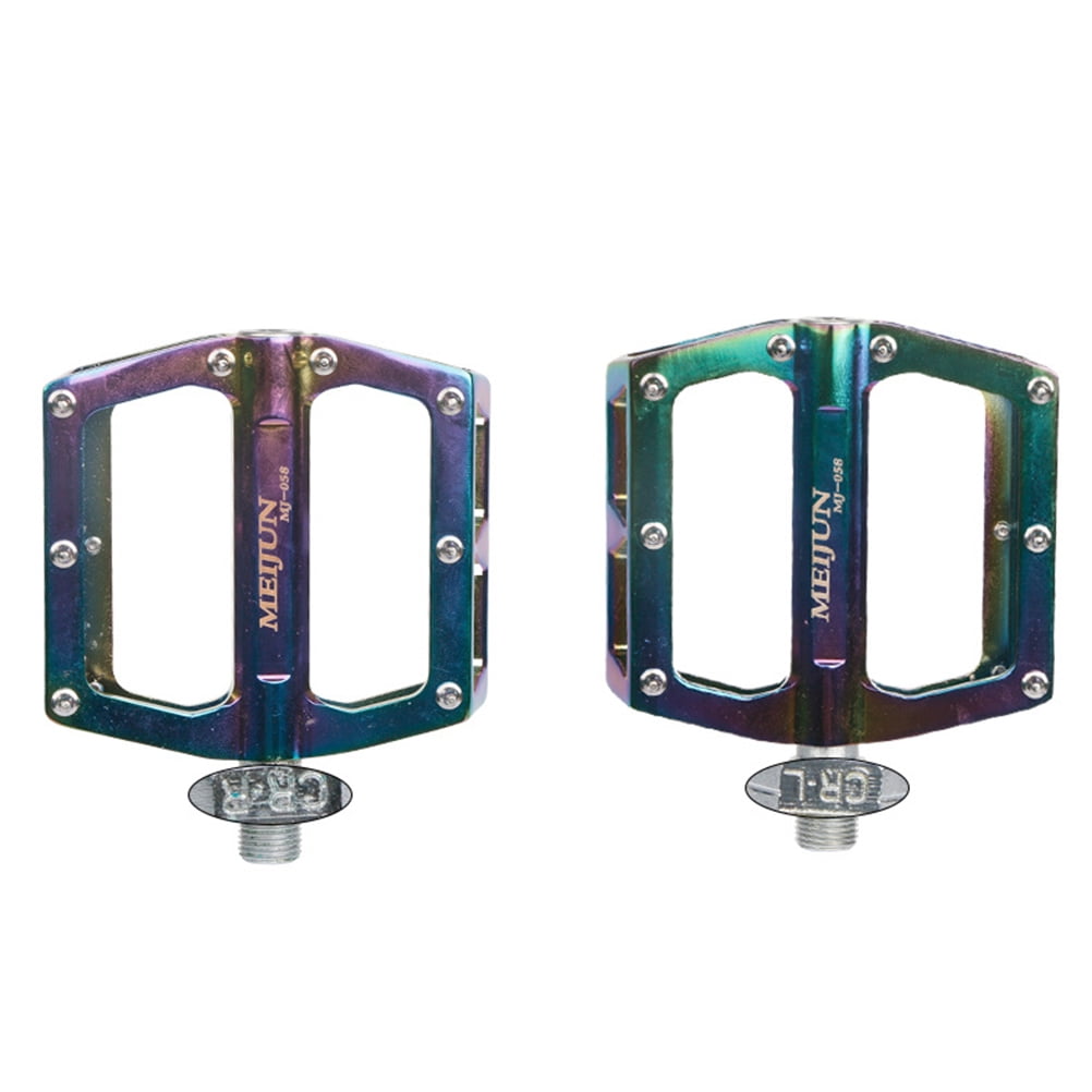 Colorful Aluminum Alloy Foot Pedals for Cyclists 1 Pair 4.5*3.6*0.8in