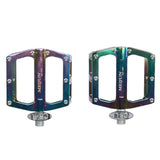 Colorful Aluminum Alloy Foot Pedals for Cyclists 1 Pair 4.5*3.6*0.8in - Rear View