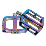 Colorful Aluminum Alloy Foot Pedals for Cyclists 1 Pair 4.5*3.6*0.8in - Low Angle