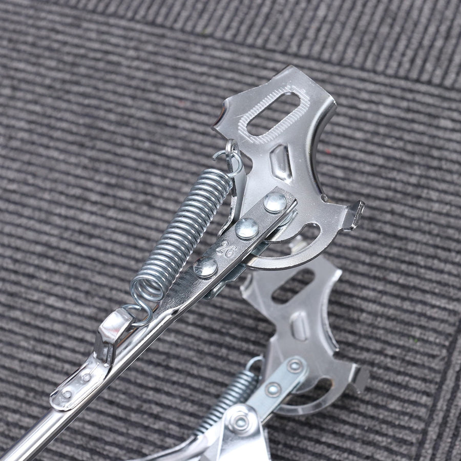1Set Iron Bike Bracke for Bikes with Rear Kickstand 38 x 25 x 0.4in Silver